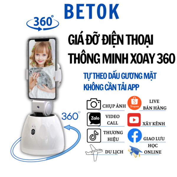 Giá Đỡ Điện Thoại Xoay 360 Độ BETOK Smart Gimbal